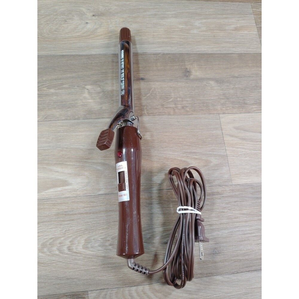 Vintage Vidal Sassoon Curling Iron # 901 Brown - Tested Working Condition